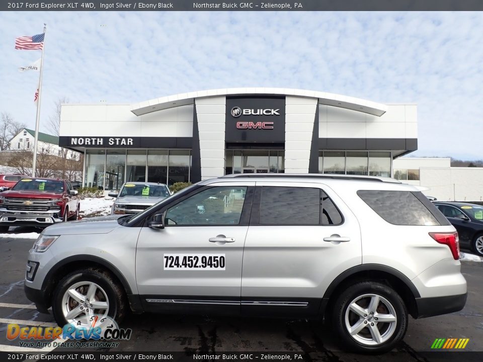 2017 Ford Explorer XLT 4WD Ingot Silver / Ebony Black Photo #1