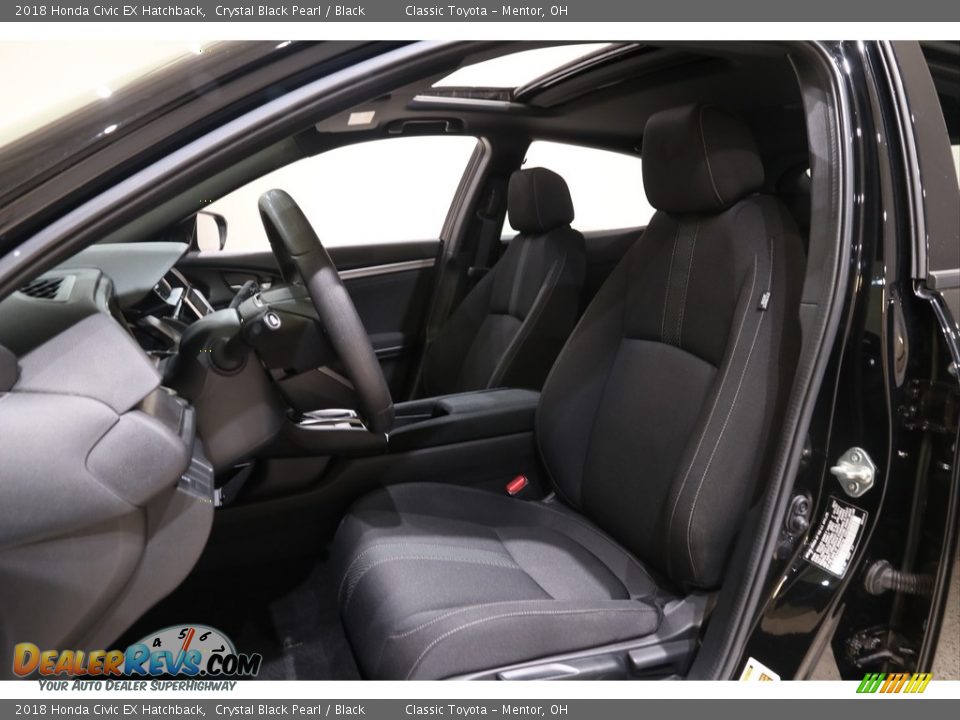 2018 Honda Civic EX Hatchback Crystal Black Pearl / Black Photo #5