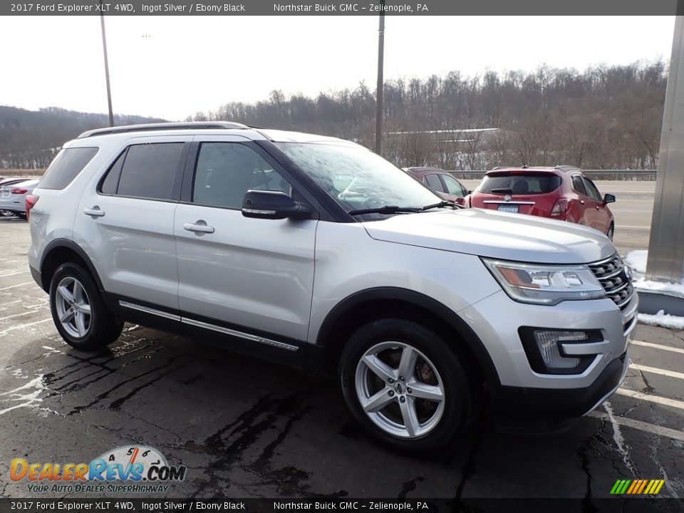 2017 Ford Explorer XLT 4WD Ingot Silver / Ebony Black Photo #4