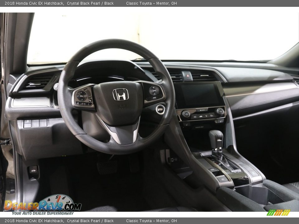 2018 Honda Civic EX Hatchback Crystal Black Pearl / Black Photo #6