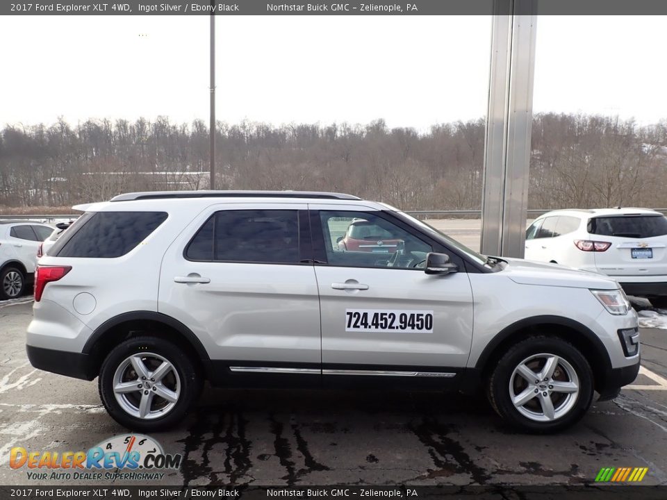 2017 Ford Explorer XLT 4WD Ingot Silver / Ebony Black Photo #5