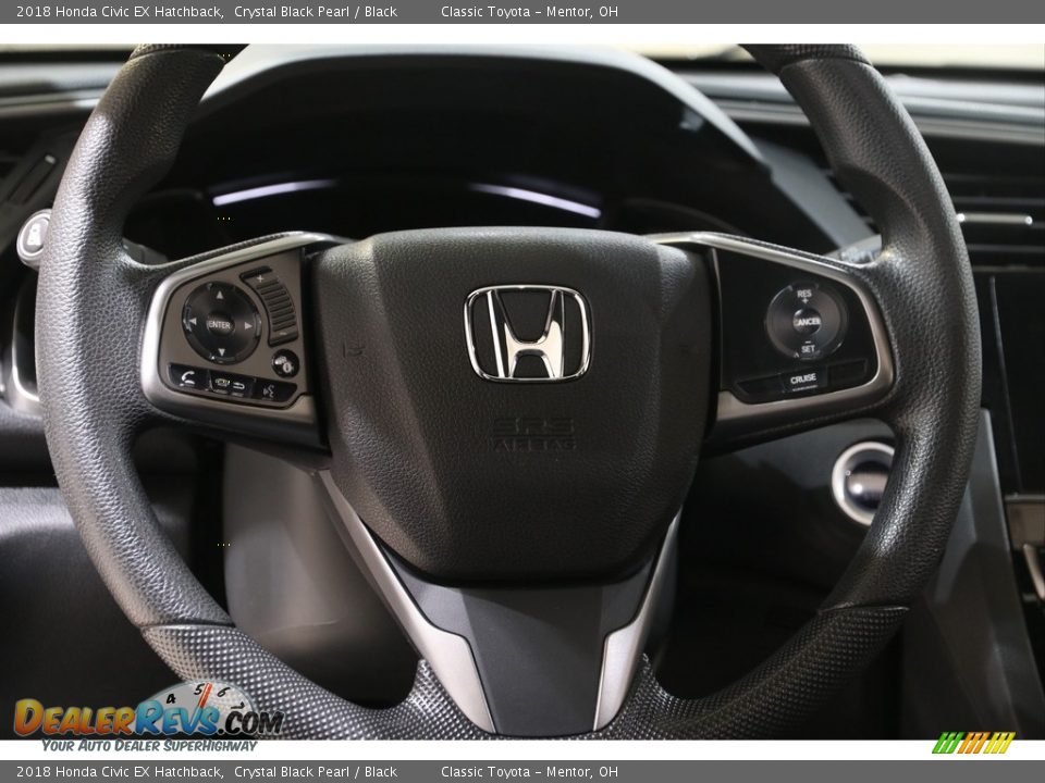 2018 Honda Civic EX Hatchback Crystal Black Pearl / Black Photo #7