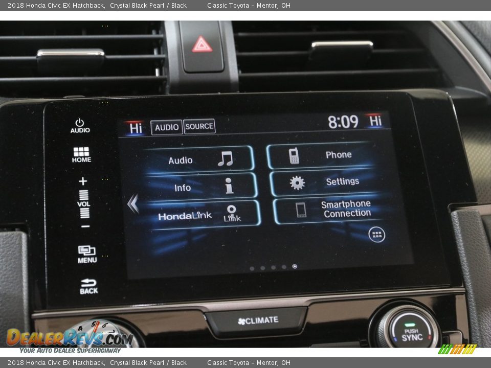 2018 Honda Civic EX Hatchback Crystal Black Pearl / Black Photo #10