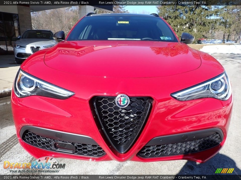 2021 Alfa Romeo Stelvio Ti AWD Alfa Rosso (Red) / Black Photo #2