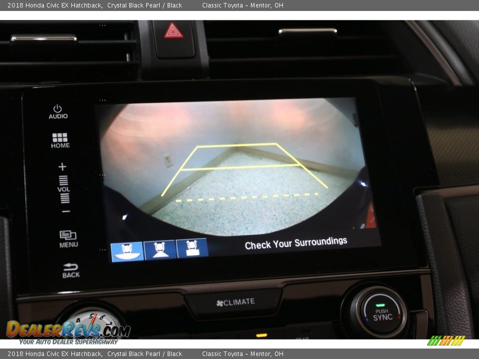 2018 Honda Civic EX Hatchback Crystal Black Pearl / Black Photo #13