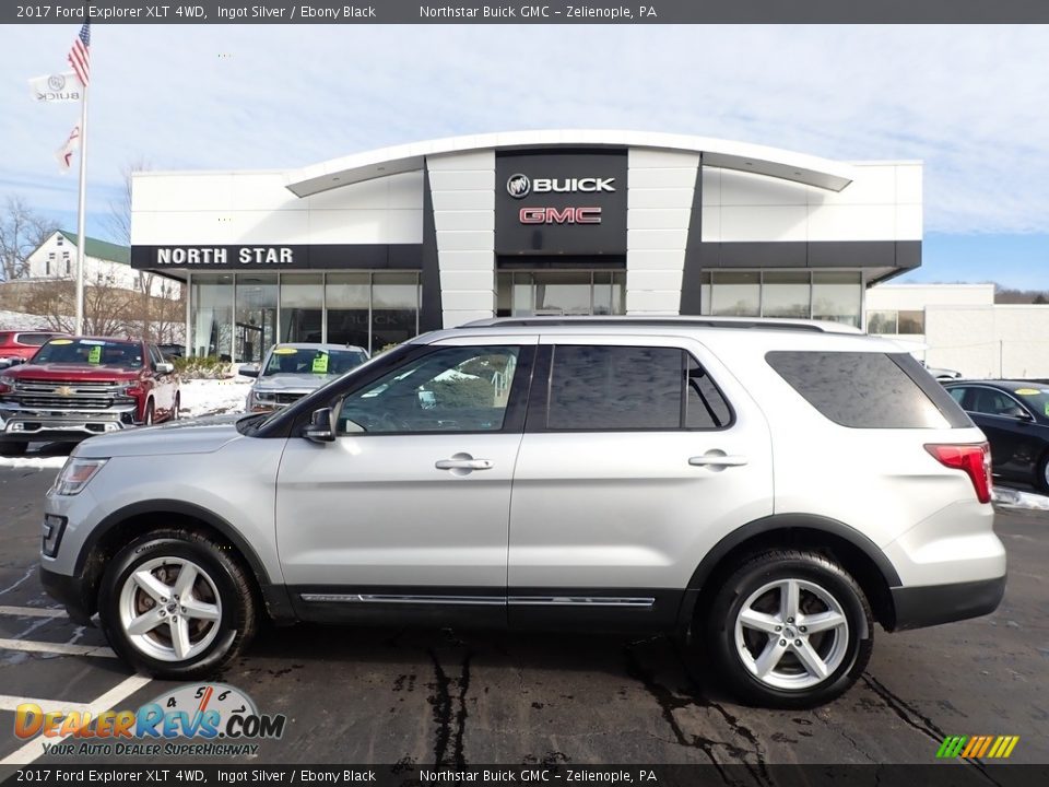 2017 Ford Explorer XLT 4WD Ingot Silver / Ebony Black Photo #13