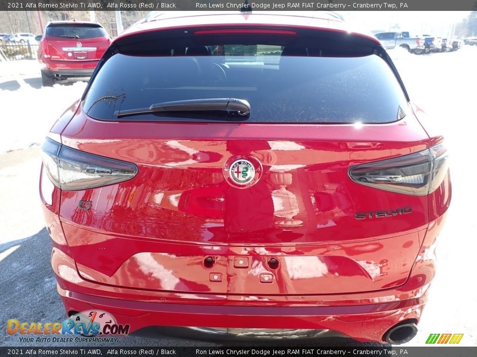 2021 Alfa Romeo Stelvio Ti AWD Alfa Rosso (Red) / Black Photo #6