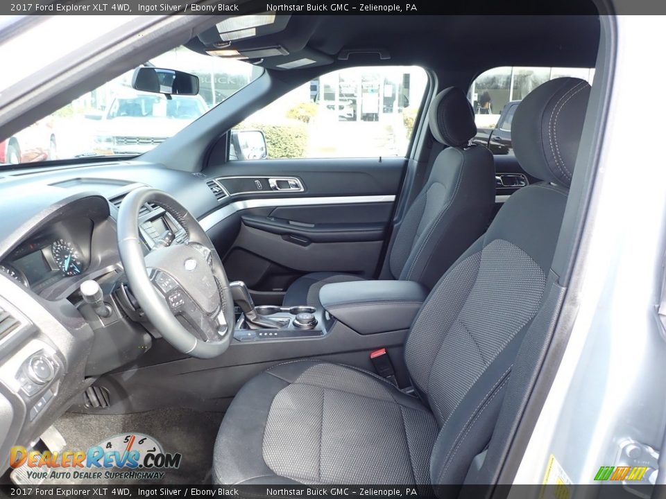 2017 Ford Explorer XLT 4WD Ingot Silver / Ebony Black Photo #16