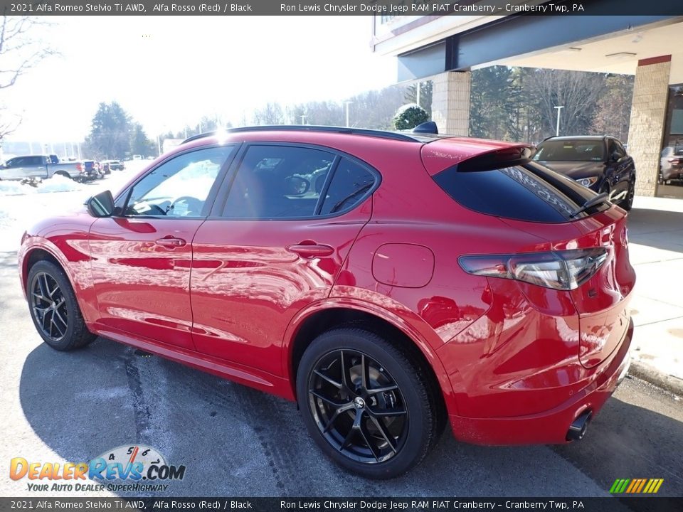 2021 Alfa Romeo Stelvio Ti AWD Alfa Rosso (Red) / Black Photo #8