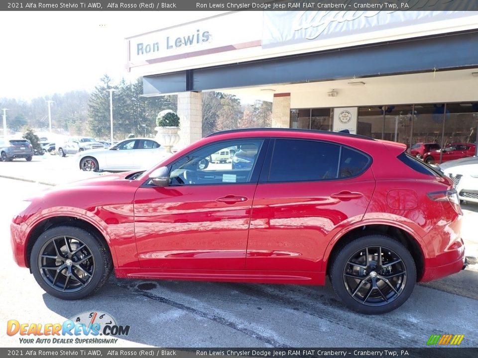 2021 Alfa Romeo Stelvio Ti AWD Alfa Rosso (Red) / Black Photo #9