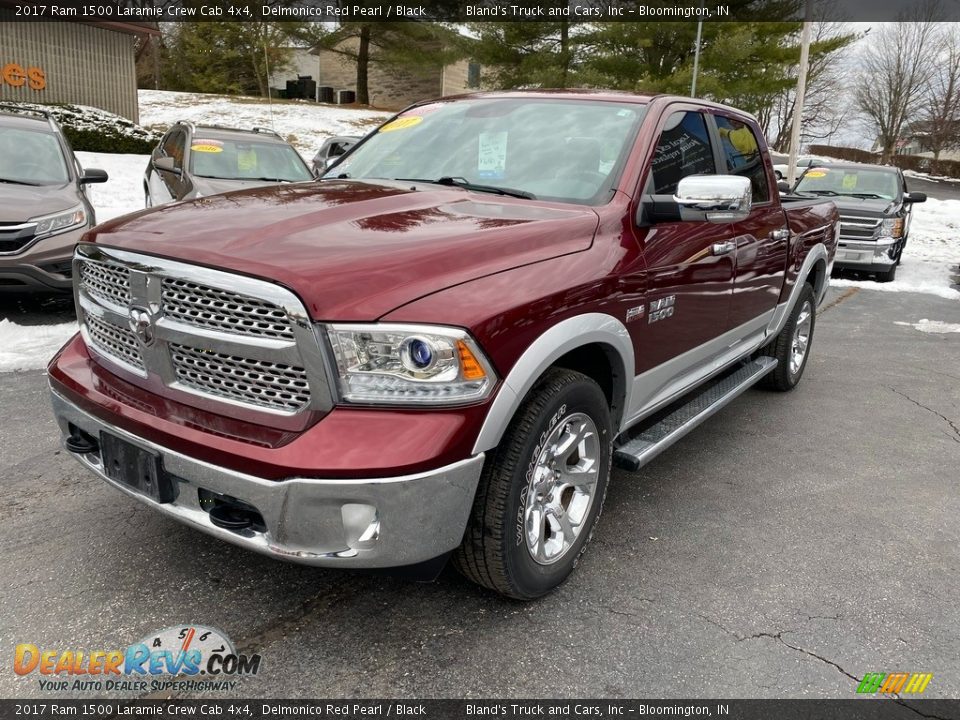 2017 Ram 1500 Laramie Crew Cab 4x4 Delmonico Red Pearl / Black Photo #2