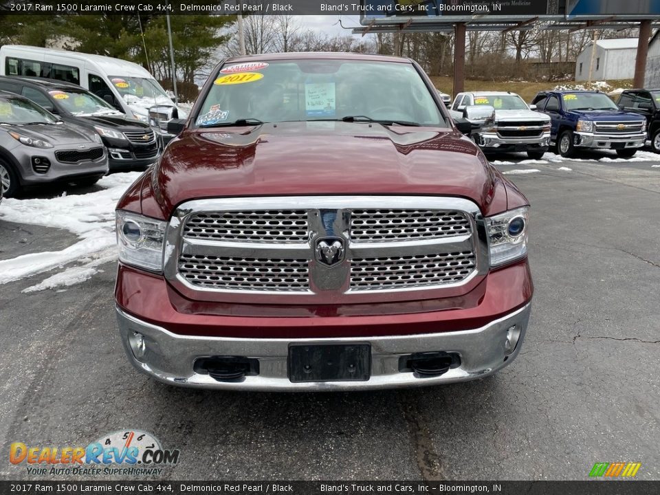 2017 Ram 1500 Laramie Crew Cab 4x4 Delmonico Red Pearl / Black Photo #3