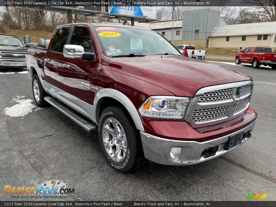 2017 Ram 1500 Laramie Crew Cab 4x4 Delmonico Red Pearl / Black Photo #4