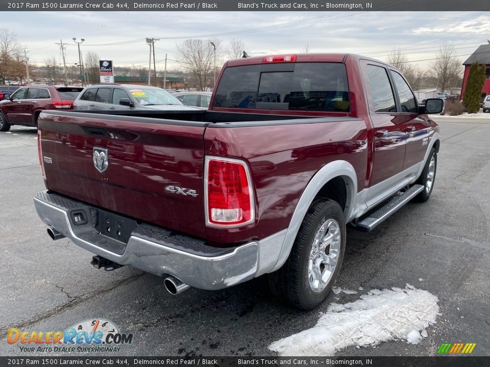 2017 Ram 1500 Laramie Crew Cab 4x4 Delmonico Red Pearl / Black Photo #6