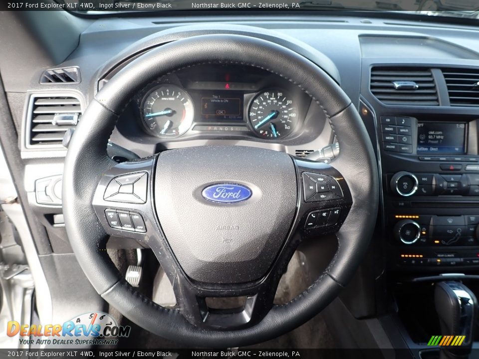 2017 Ford Explorer XLT 4WD Ingot Silver / Ebony Black Photo #23