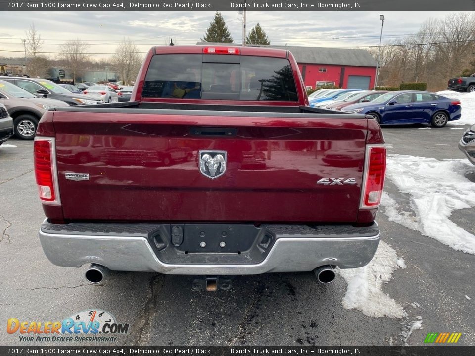 2017 Ram 1500 Laramie Crew Cab 4x4 Delmonico Red Pearl / Black Photo #7