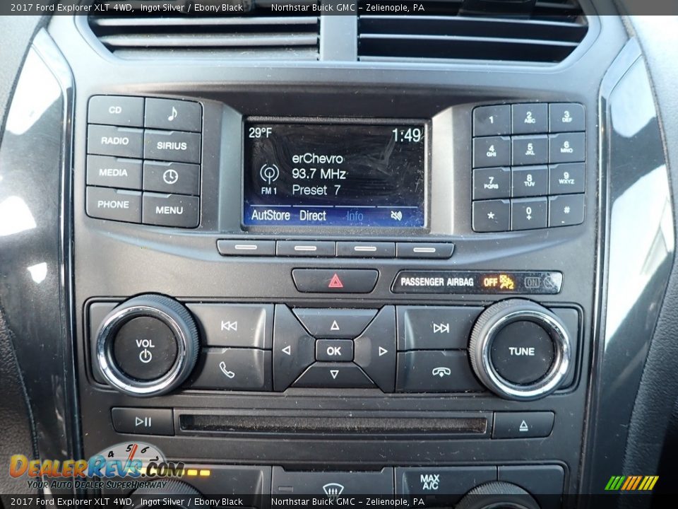 2017 Ford Explorer XLT 4WD Ingot Silver / Ebony Black Photo #24