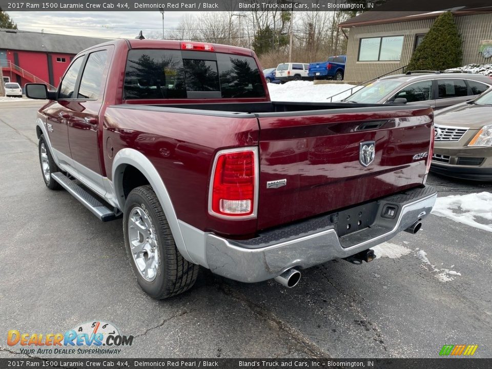 2017 Ram 1500 Laramie Crew Cab 4x4 Delmonico Red Pearl / Black Photo #8