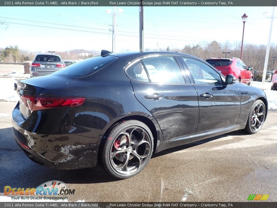 2021 Alfa Romeo Giulia TI AWD Alfa Black / Black/Red Photo #5