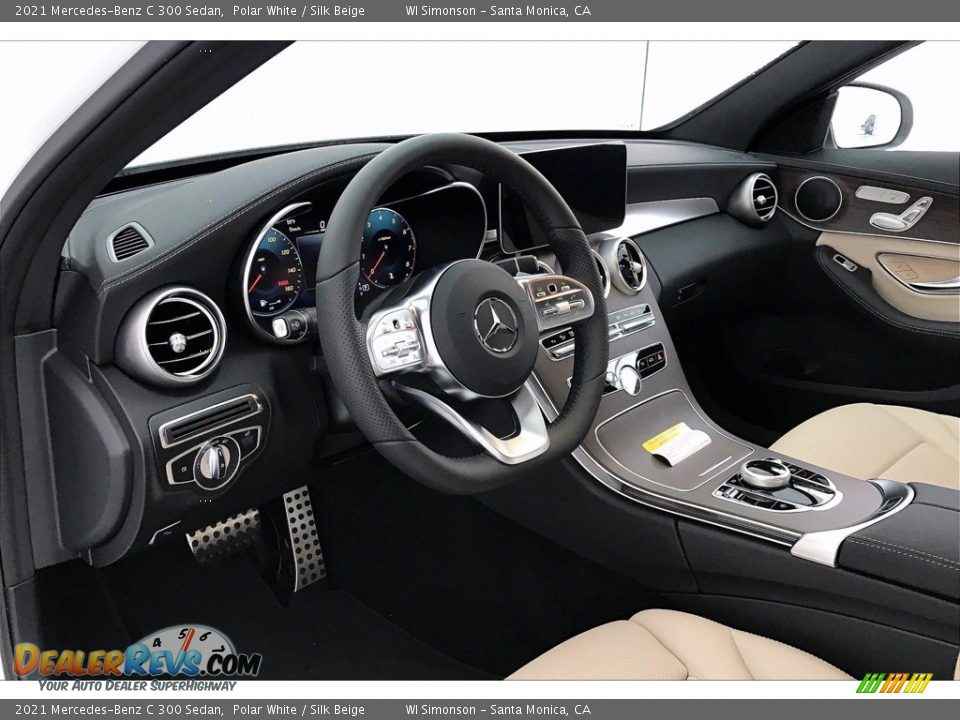 2021 Mercedes-Benz C 300 Sedan Polar White / Silk Beige Photo #4