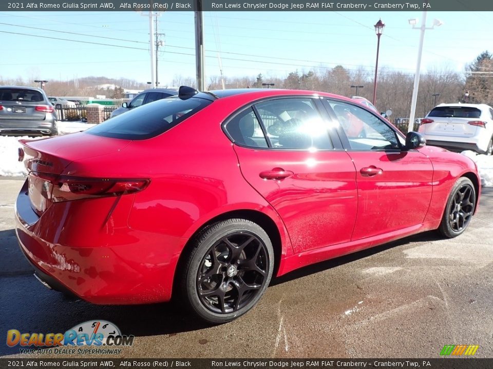 2021 Alfa Romeo Giulia Sprint AWD Alfa Rosso (Red) / Black Photo #5