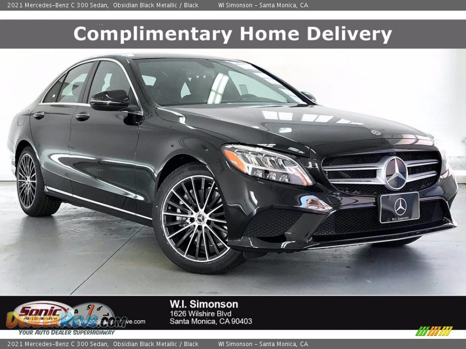 2021 Mercedes-Benz C 300 Sedan Obsidian Black Metallic / Black Photo #1