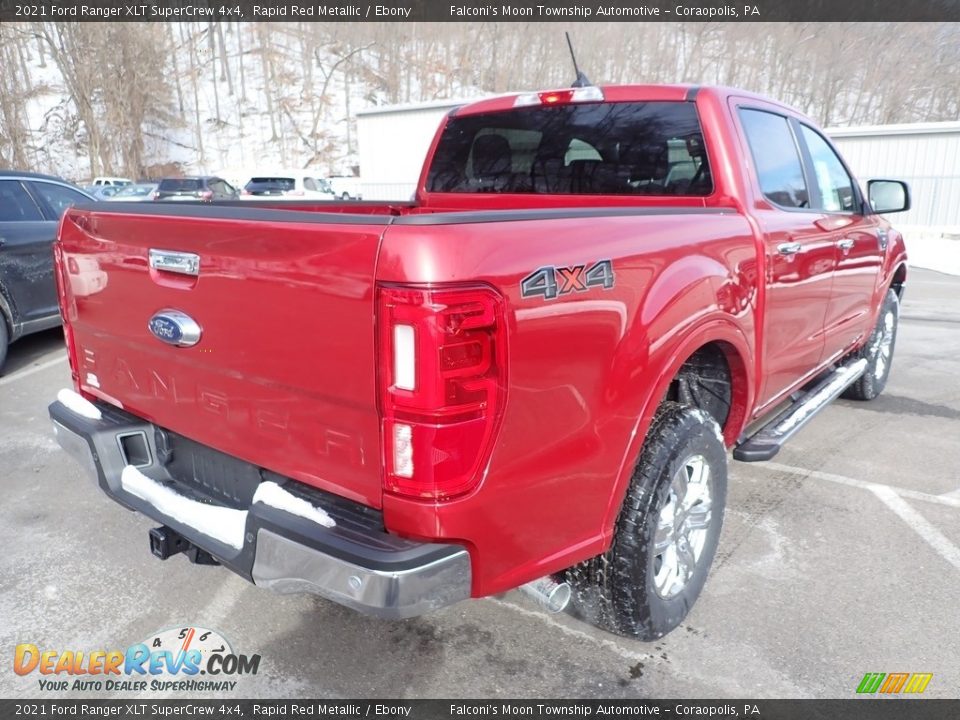 2021 Ford Ranger XLT SuperCrew 4x4 Rapid Red Metallic / Ebony Photo #2