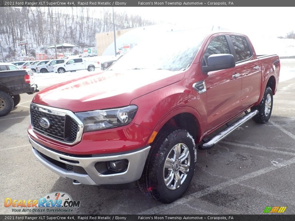 2021 Ford Ranger XLT SuperCrew 4x4 Rapid Red Metallic / Ebony Photo #5