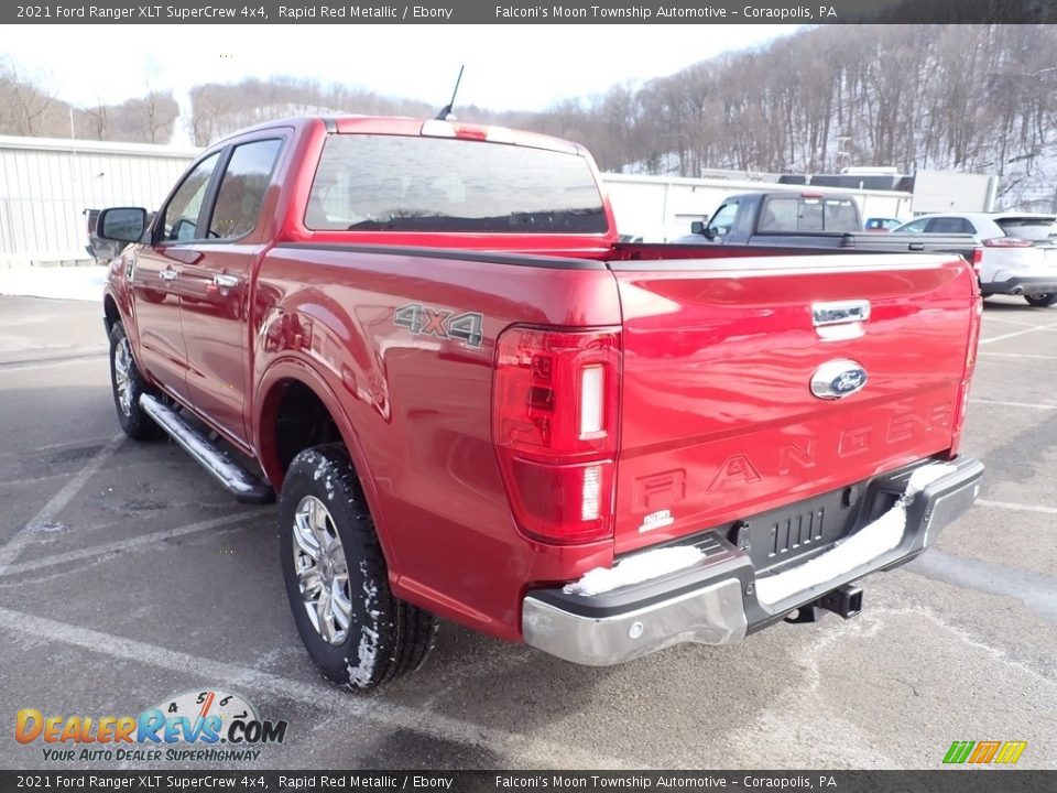 2021 Ford Ranger XLT SuperCrew 4x4 Rapid Red Metallic / Ebony Photo #6