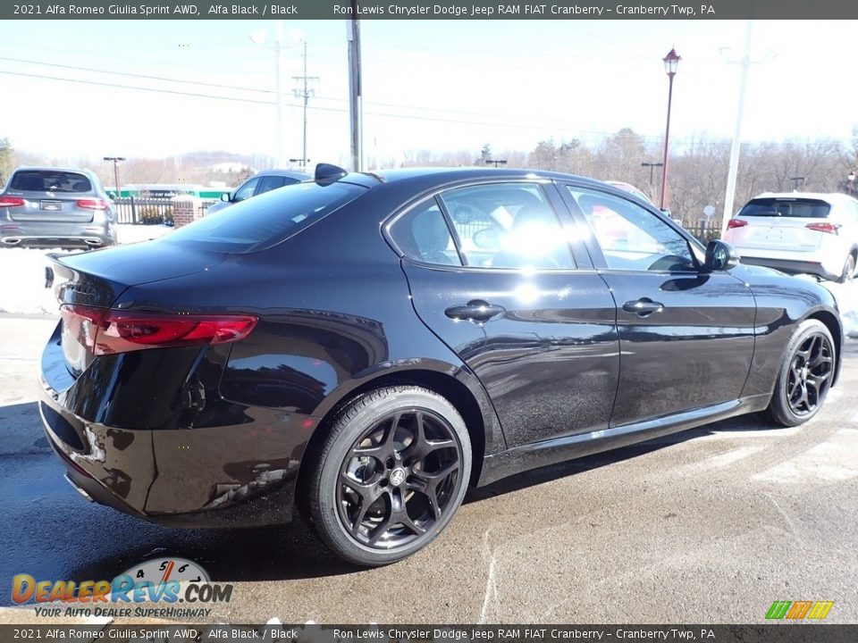 2021 Alfa Romeo Giulia Sprint AWD Alfa Black / Black Photo #5