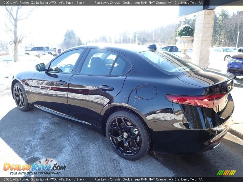 2021 Alfa Romeo Giulia Sprint AWD Alfa Black / Black Photo #8