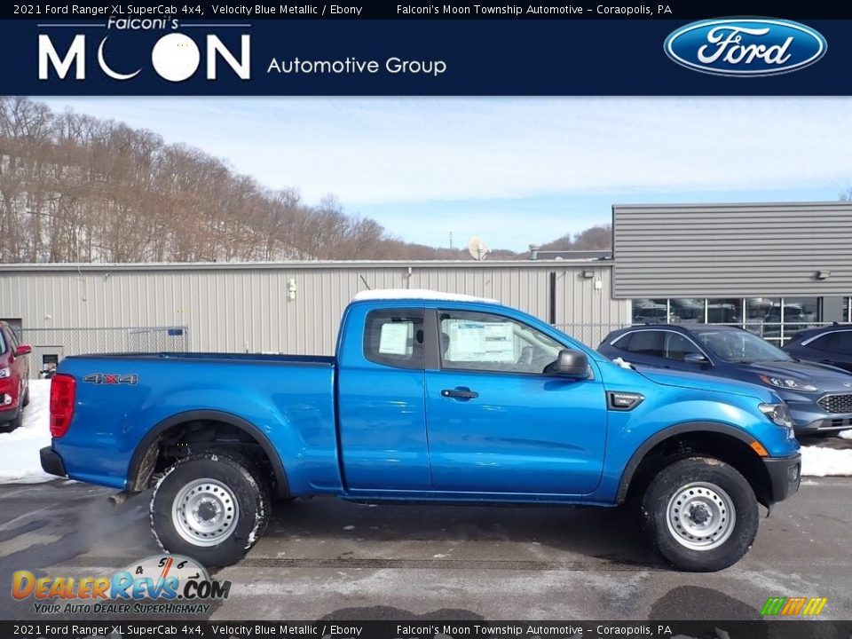 2021 Ford Ranger XL SuperCab 4x4 Velocity Blue Metallic / Ebony Photo #1