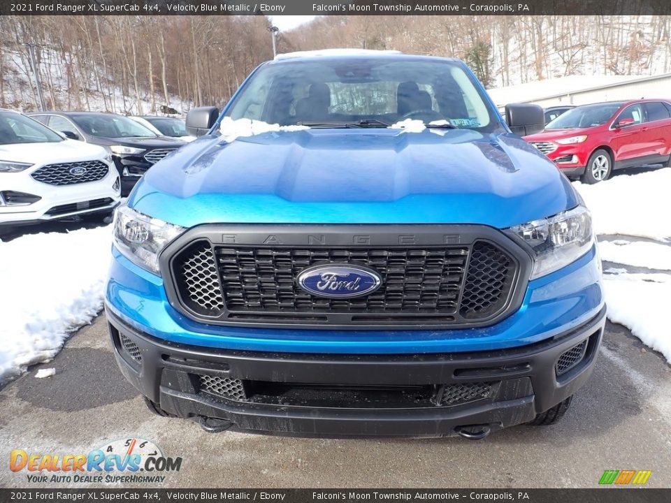 2021 Ford Ranger XL SuperCab 4x4 Velocity Blue Metallic / Ebony Photo #5