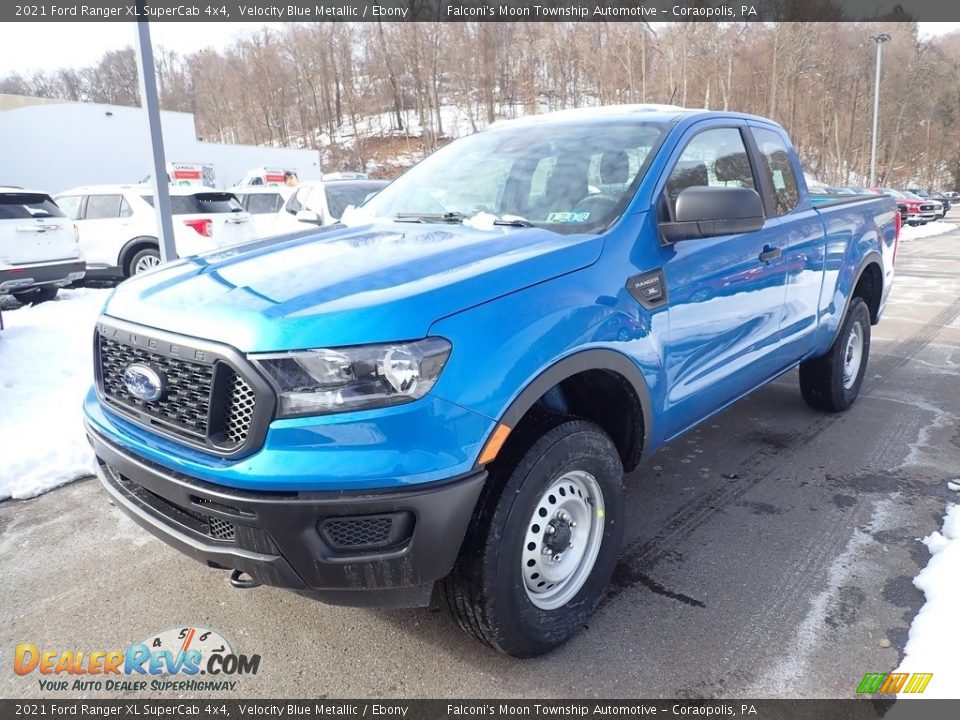 2021 Ford Ranger XL SuperCab 4x4 Velocity Blue Metallic / Ebony Photo #6