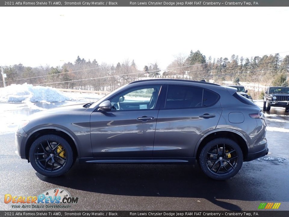 2021 Alfa Romeo Stelvio Ti AWD Stromboli Gray Metallic / Black Photo #9