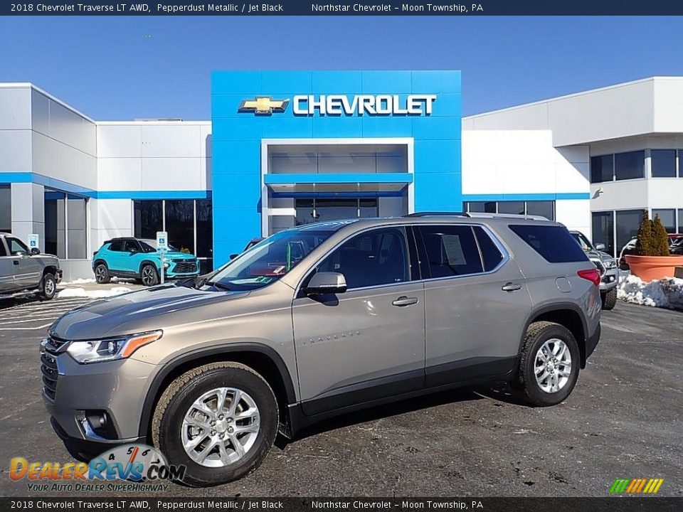 2018 Chevrolet Traverse LT AWD Pepperdust Metallic / Jet Black Photo #1