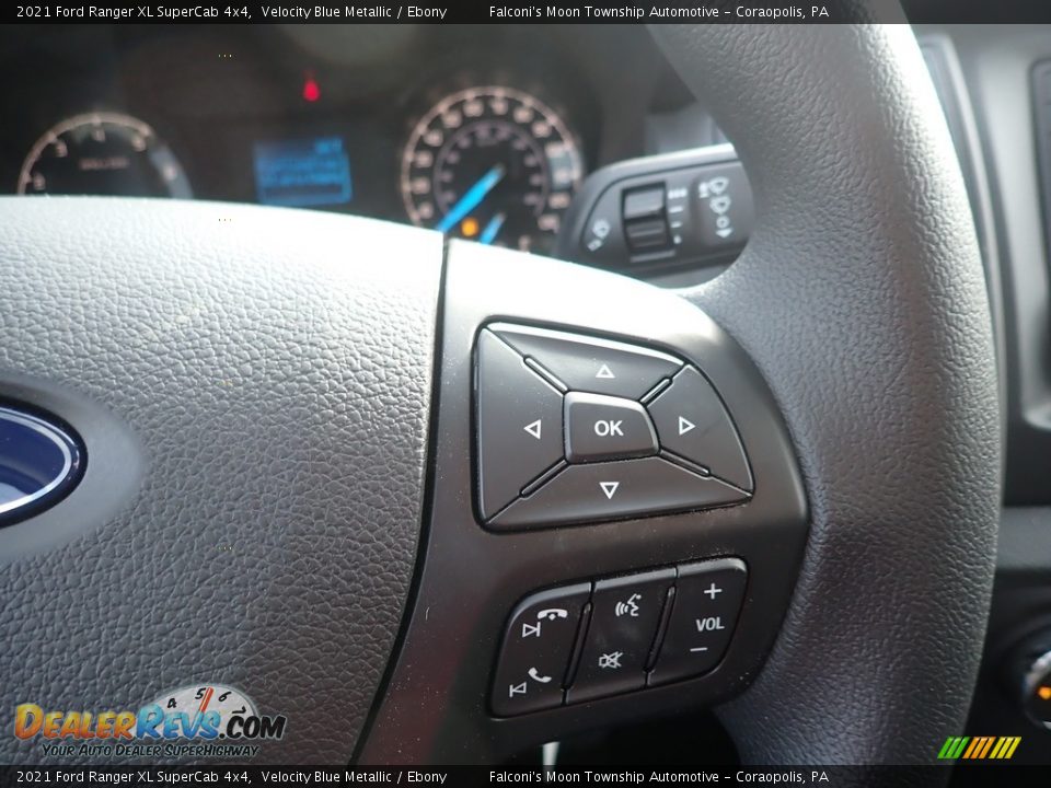 2021 Ford Ranger XL SuperCab 4x4 Velocity Blue Metallic / Ebony Photo #13
