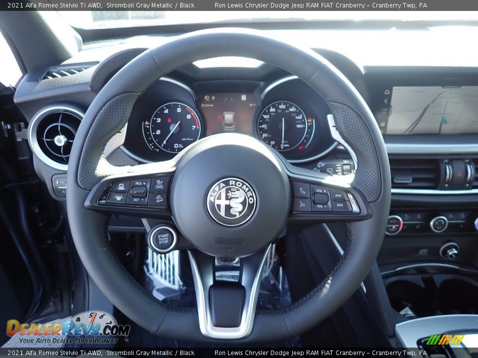 2021 Alfa Romeo Stelvio Ti AWD Steering Wheel Photo #16