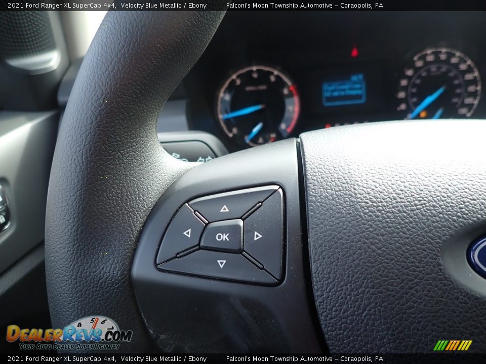 2021 Ford Ranger XL SuperCab 4x4 Velocity Blue Metallic / Ebony Photo #14