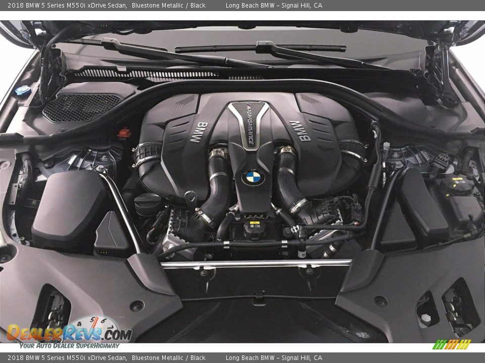 2018 BMW 5 Series M550i xDrive Sedan Bluestone Metallic / Black Photo #9