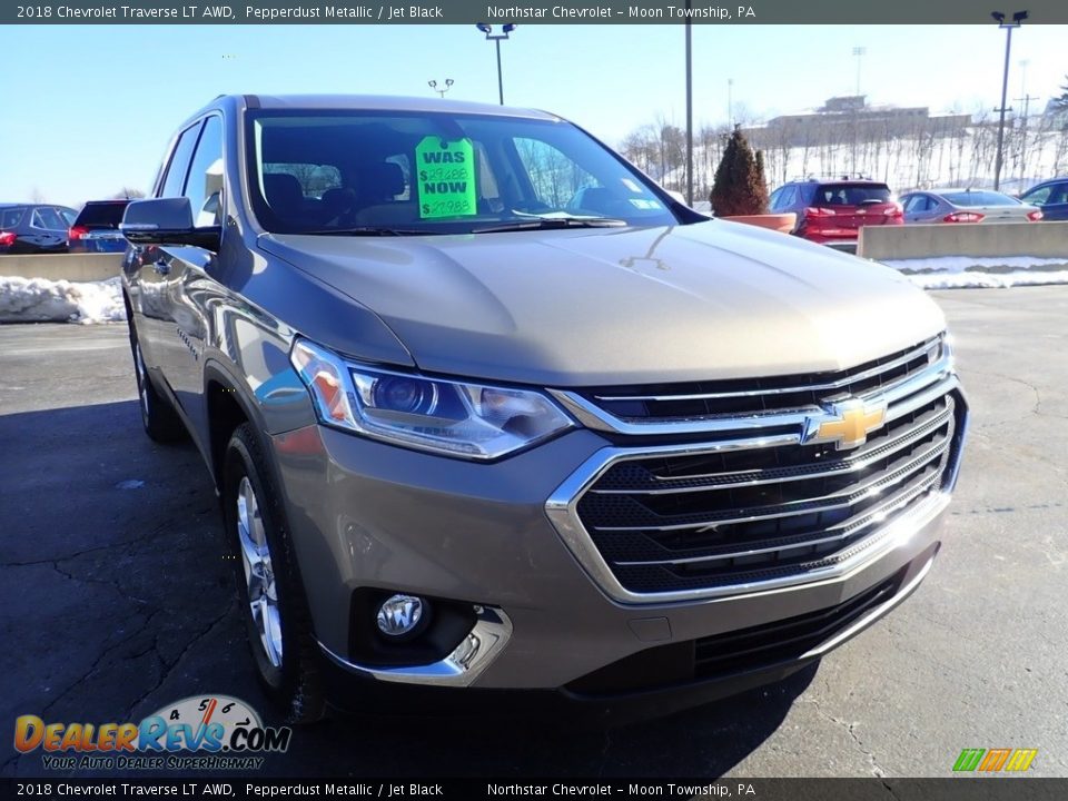 2018 Chevrolet Traverse LT AWD Pepperdust Metallic / Jet Black Photo #12