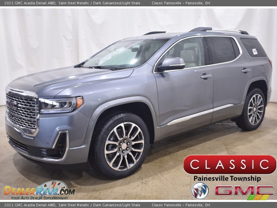 2021 GMC Acadia Denali AWD Satin Steel Metallic / Dark Galvanized/Light Shale Photo #1