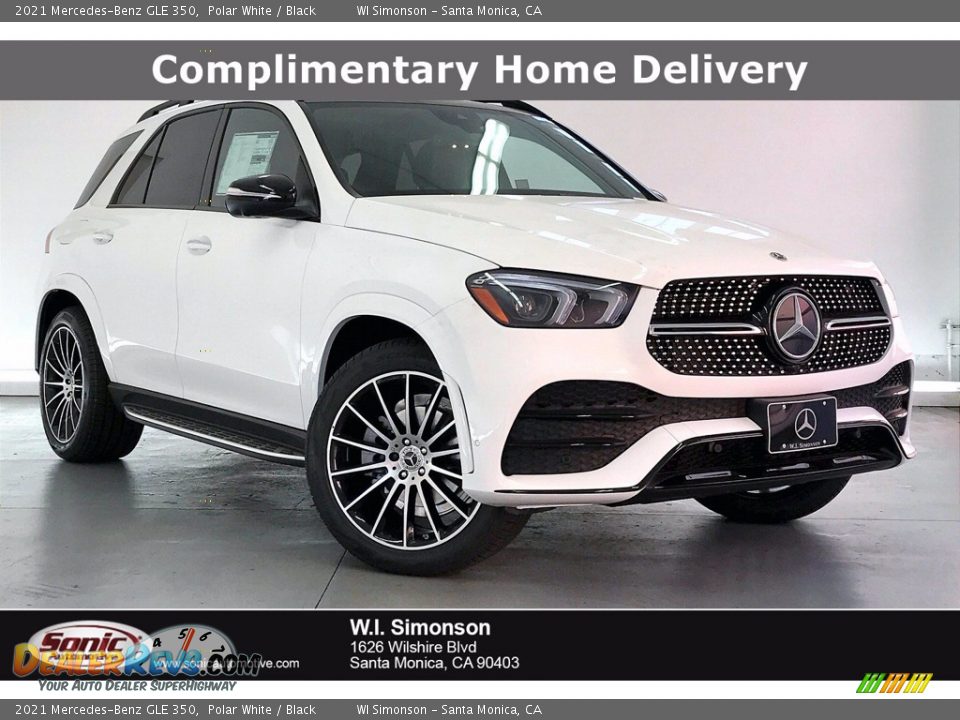 2021 Mercedes-Benz GLE 350 Polar White / Black Photo #1