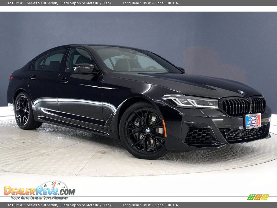 2021 BMW 5 Series 540i Sedan Black Sapphire Metallic / Black Photo #1