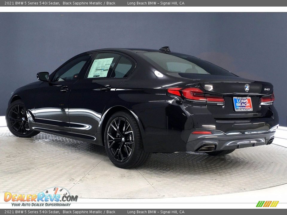 2021 BMW 5 Series 540i Sedan Black Sapphire Metallic / Black Photo #3