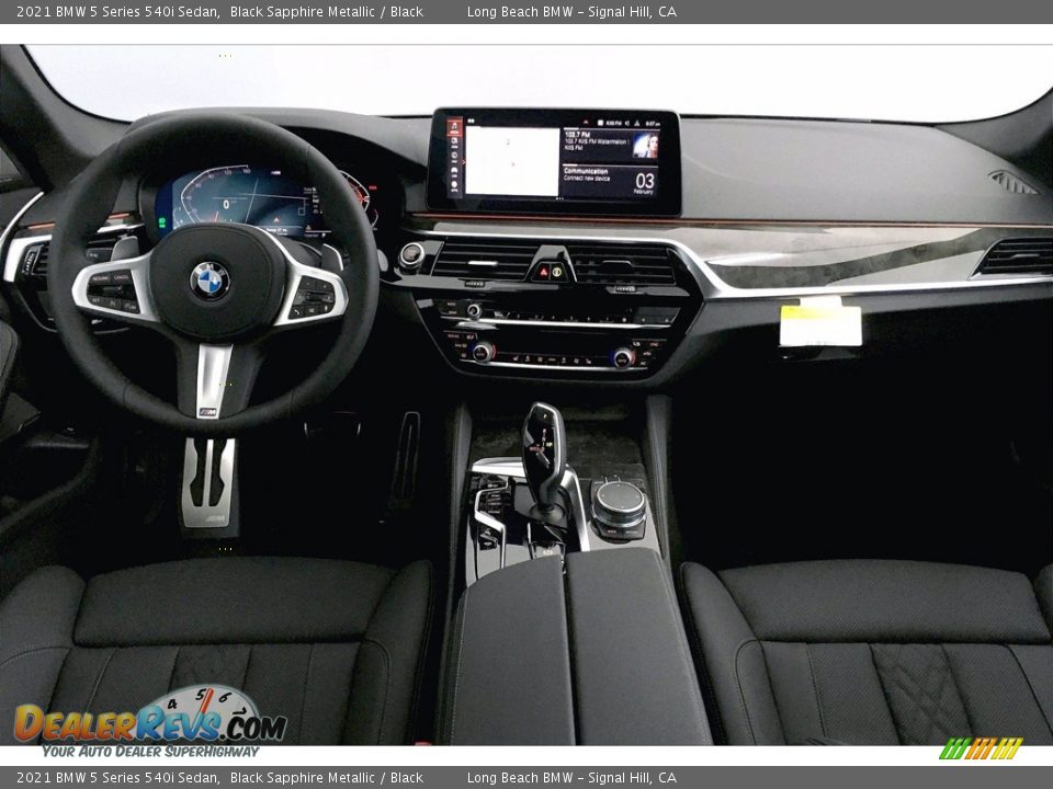 2021 BMW 5 Series 540i Sedan Black Sapphire Metallic / Black Photo #5