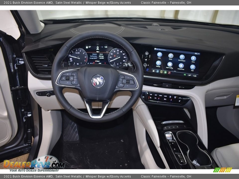 2021 Buick Envision Essence AWD Satin Steel Metallic / Whisper Beige w/Ebony Accents Photo #10