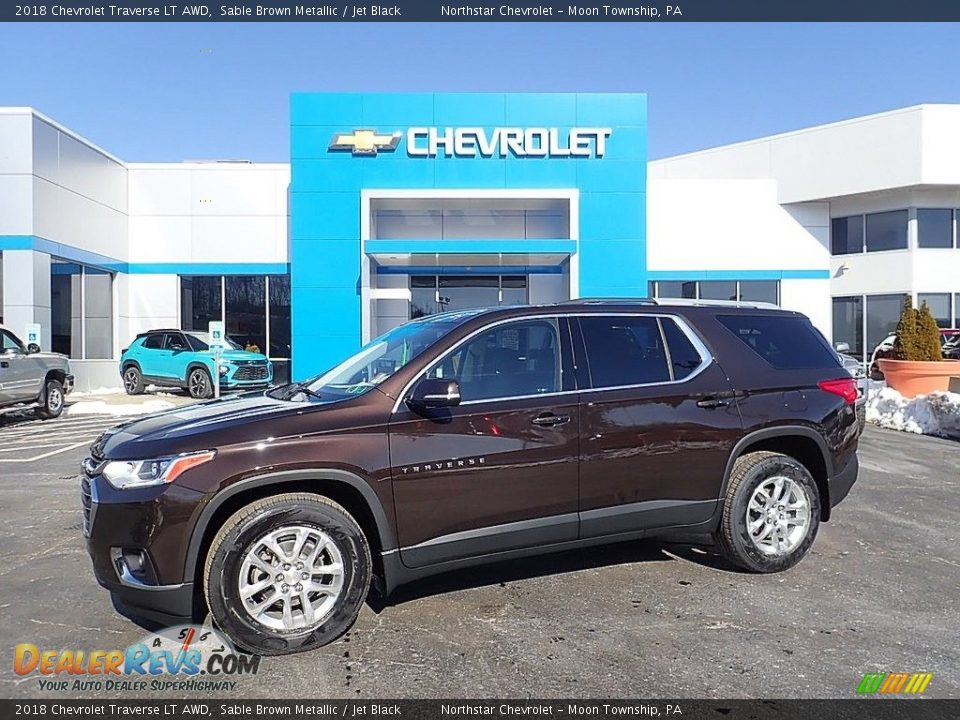 2018 Chevrolet Traverse LT AWD Sable Brown Metallic / Jet Black Photo #1