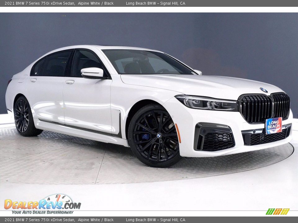 2021 BMW 7 Series 750i xDrive Sedan Alpine White / Black Photo #1