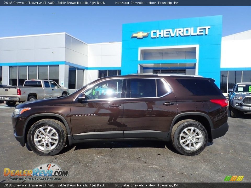 2018 Chevrolet Traverse LT AWD Sable Brown Metallic / Jet Black Photo #3